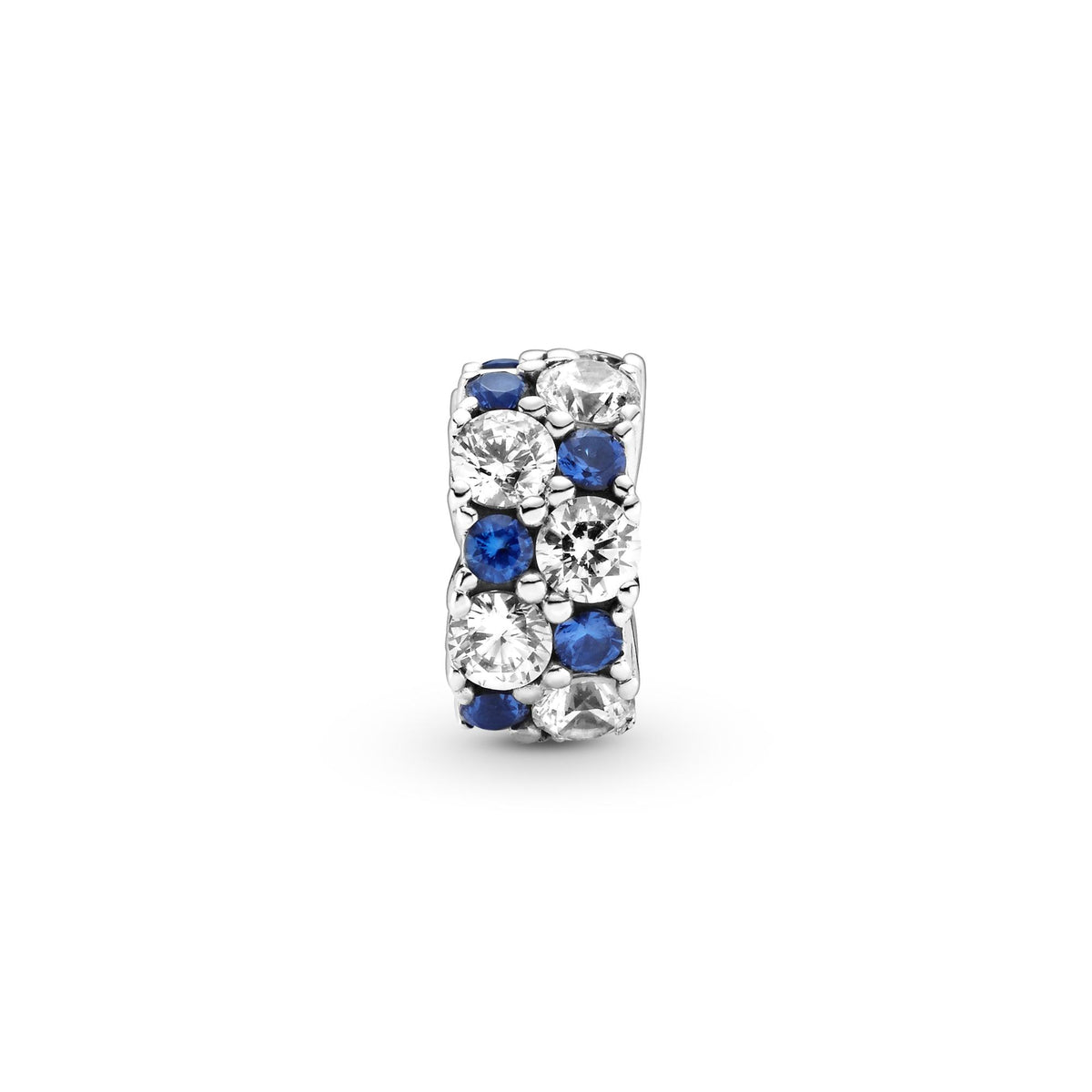 Pandora Moments Charm Clip Scintillant Incolore & Bleu 799171C01