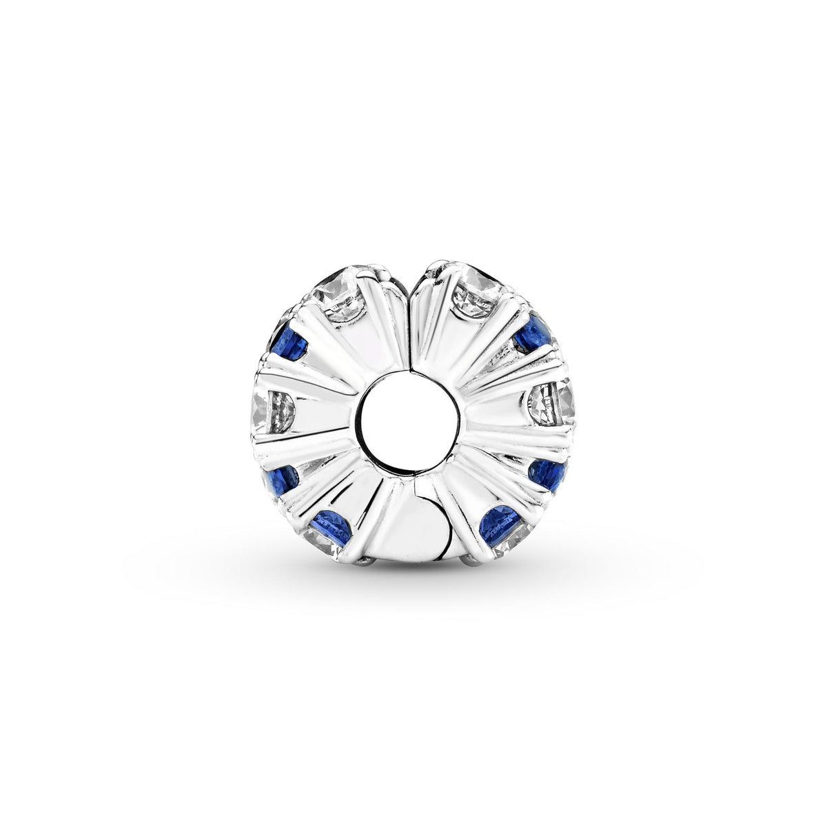 Pandora Moments Charm Clip Scintillant Incolore & Bleu 799171C01