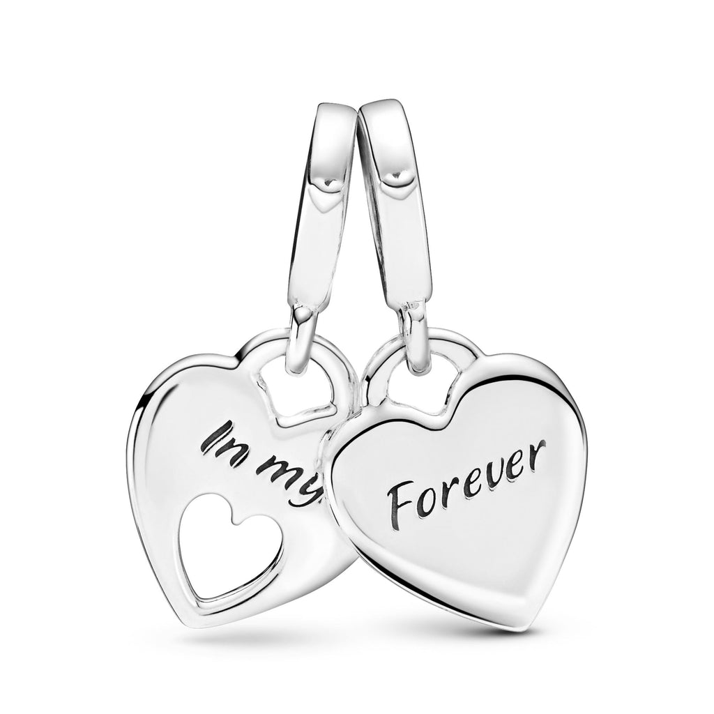 Pandora Moments Charm Pendant Cœur Séparable Double 799187C01