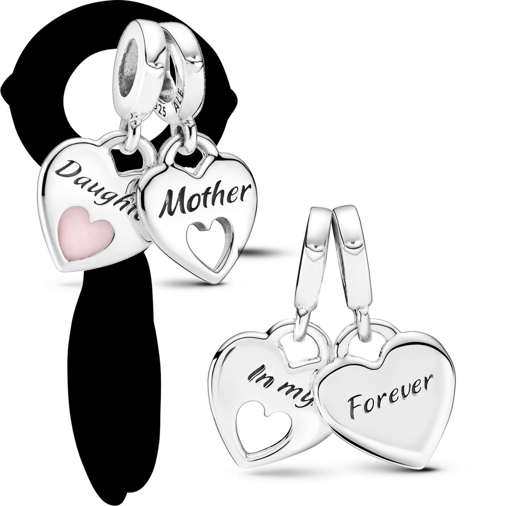 Pandora Moments Charm Pendant Cœur Séparable Double 799187C01