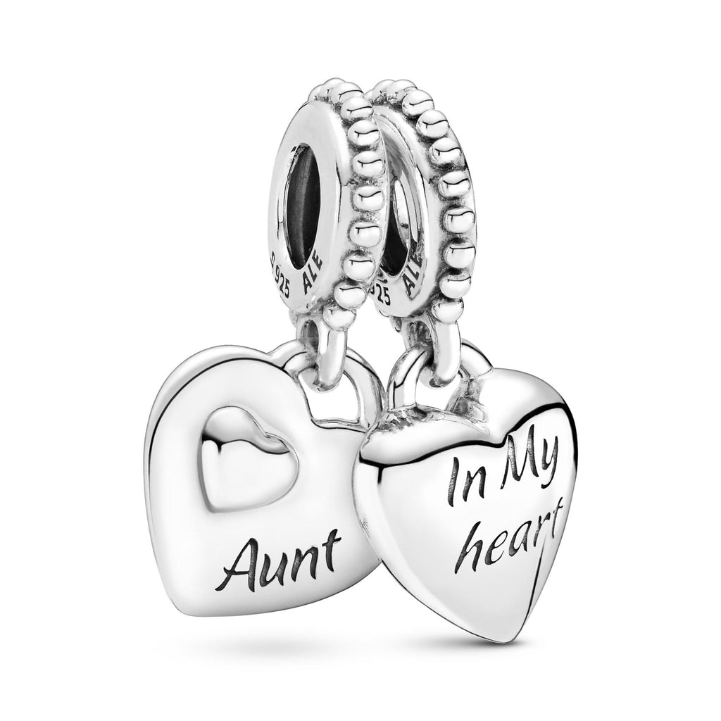 Pandora Moments Charm Pendant Cœur Séparable Tante & Nièce 799188C00