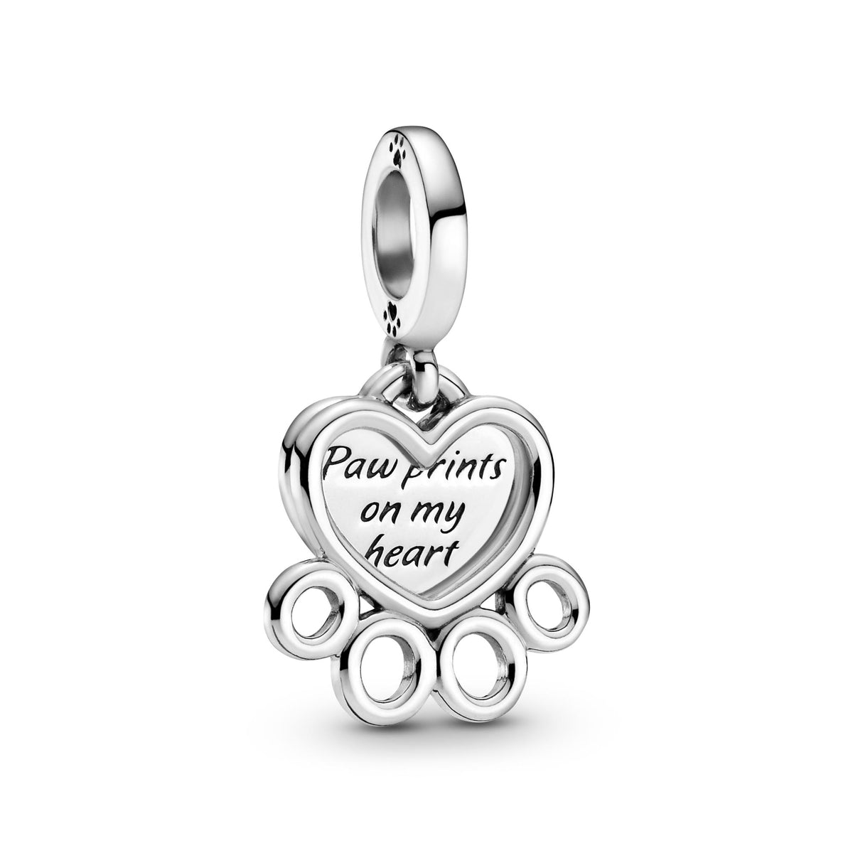 Pandora Moments Charm Pendant Cœurs & Empreinte de Pattes 799360C00