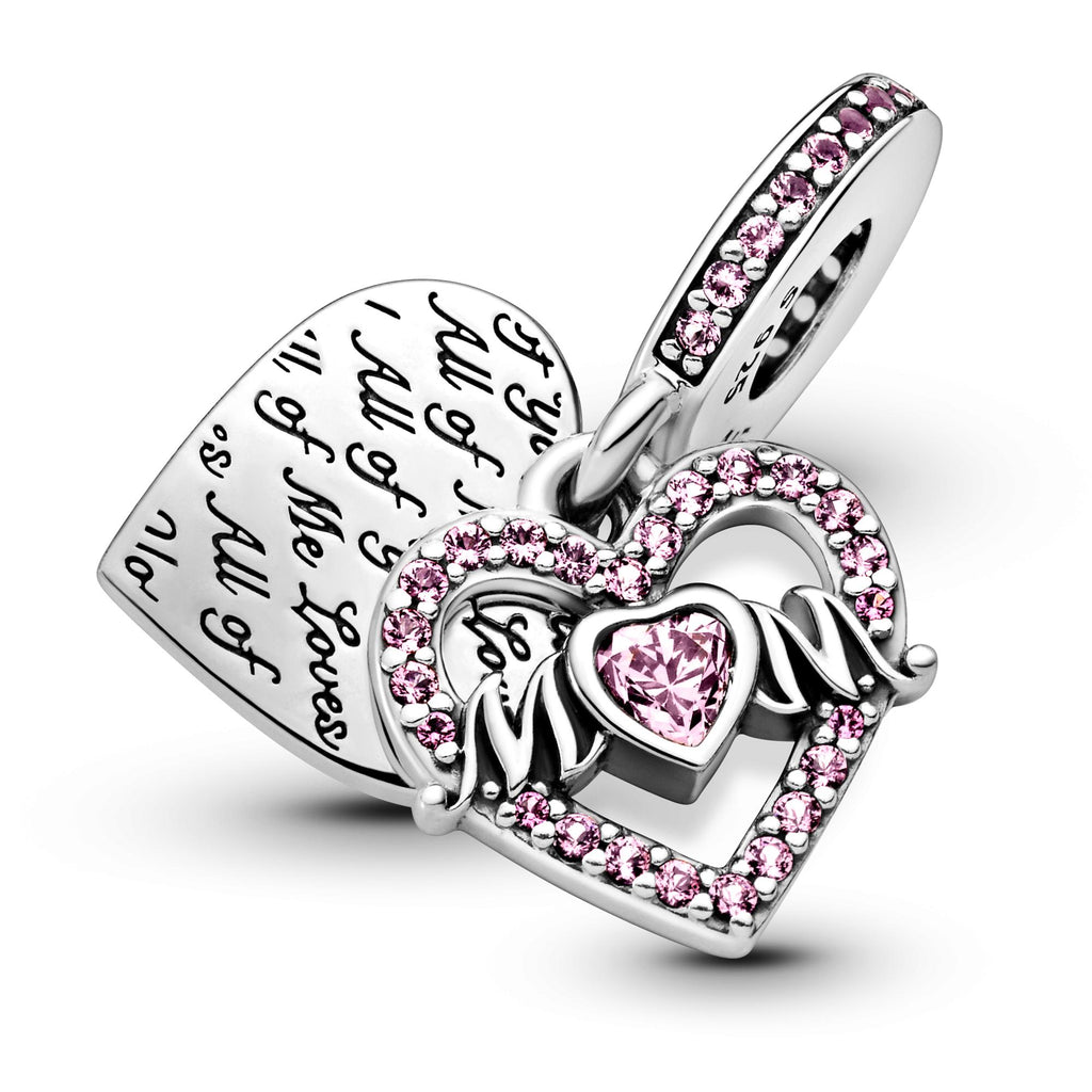 Pandora Moments Charm Pendant Cœur & Mum (Maman) 799402C01