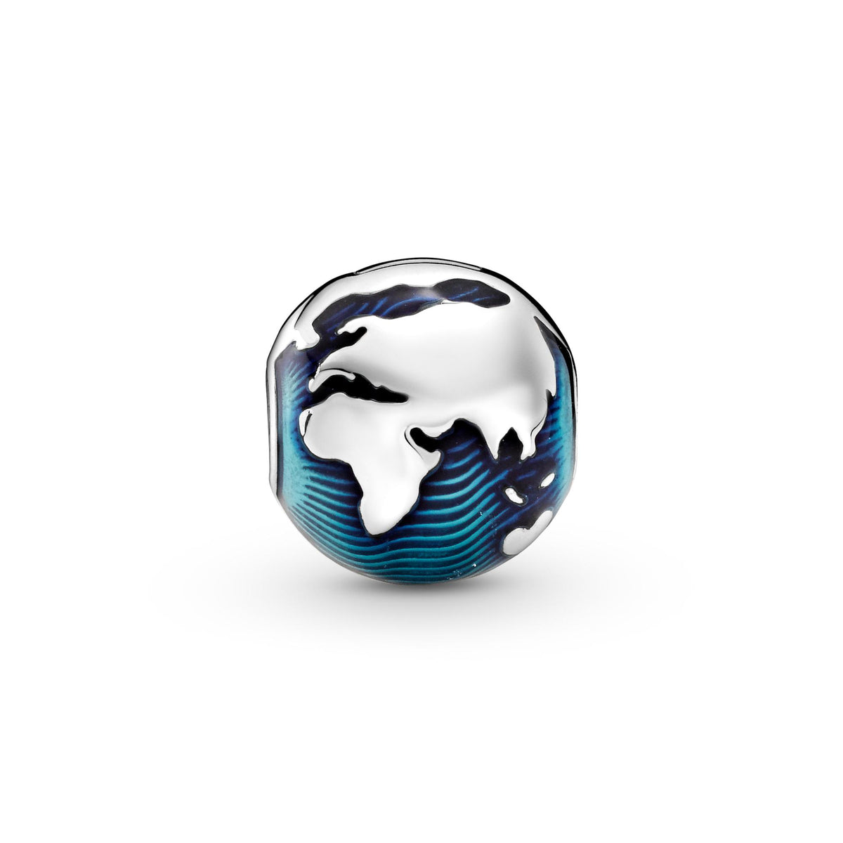 Pandora Moments Charm Clip Globe Bleu 799429C01