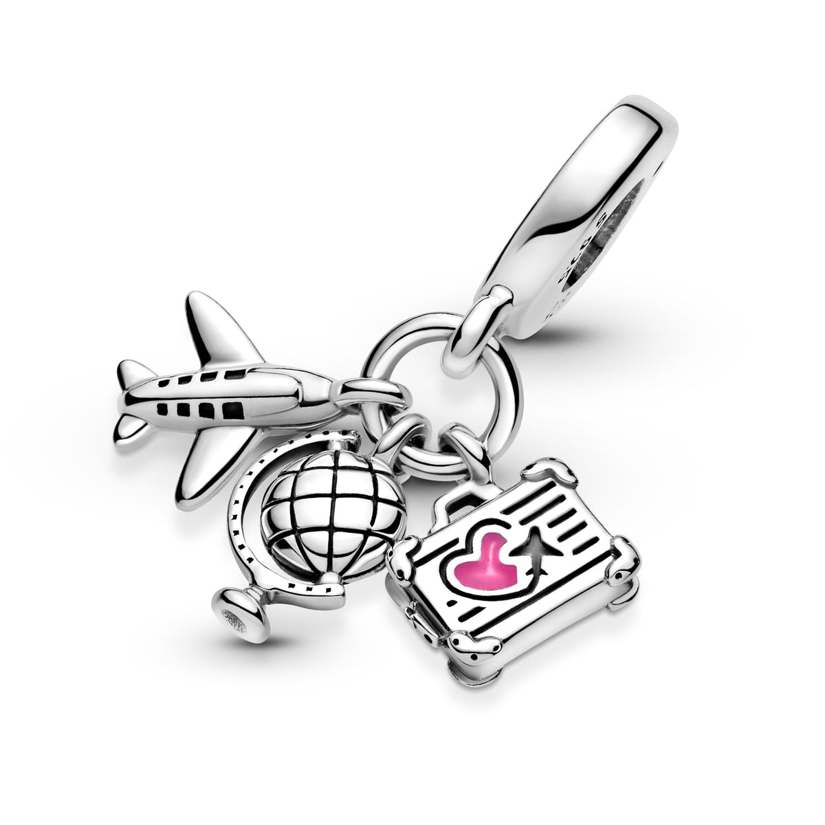Pandora Moments Charm Pendant Avion, Globe & Valise 799435C01
