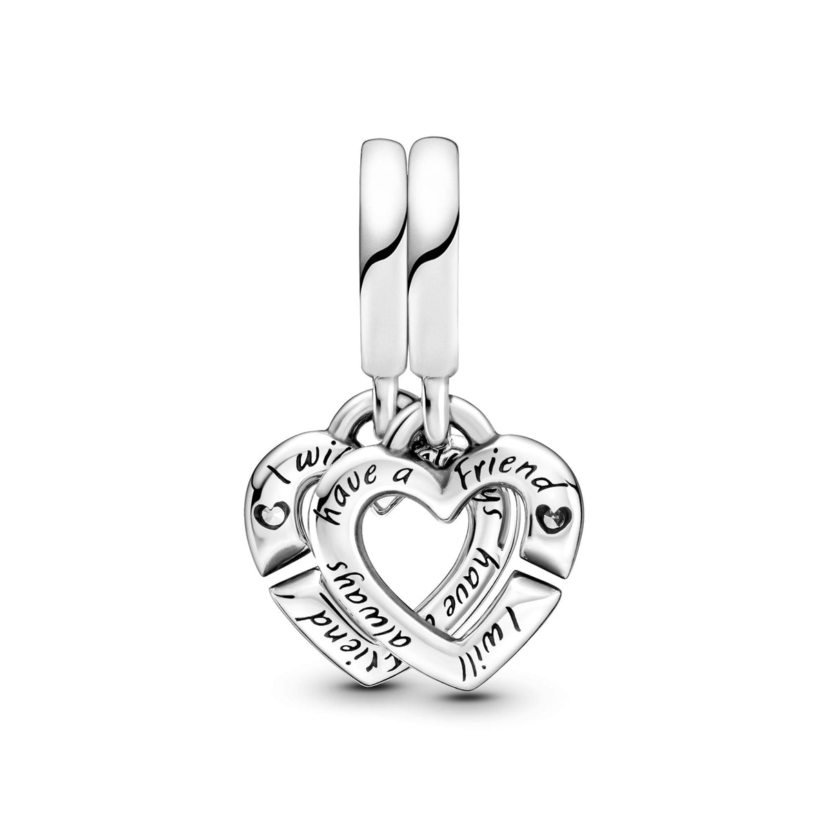 Pandora Moments Charm Pendant Séparable Cœurs de Sœurs Entrelacés 799538C01