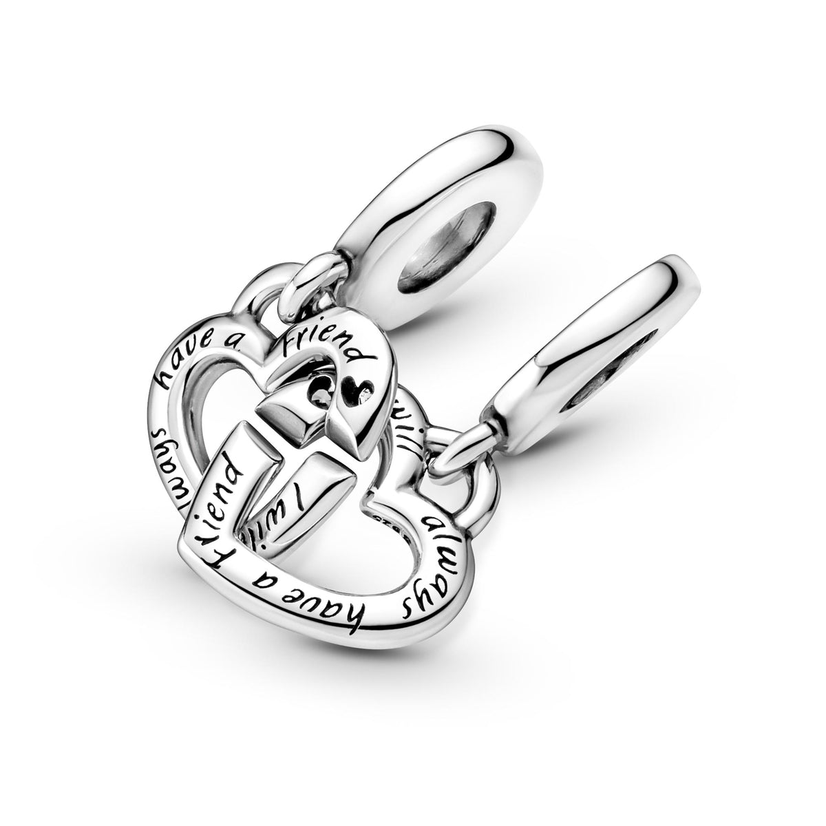 Pandora Moments Charm Pendant Séparable Cœurs de Sœurs Entrelacés 799538C01