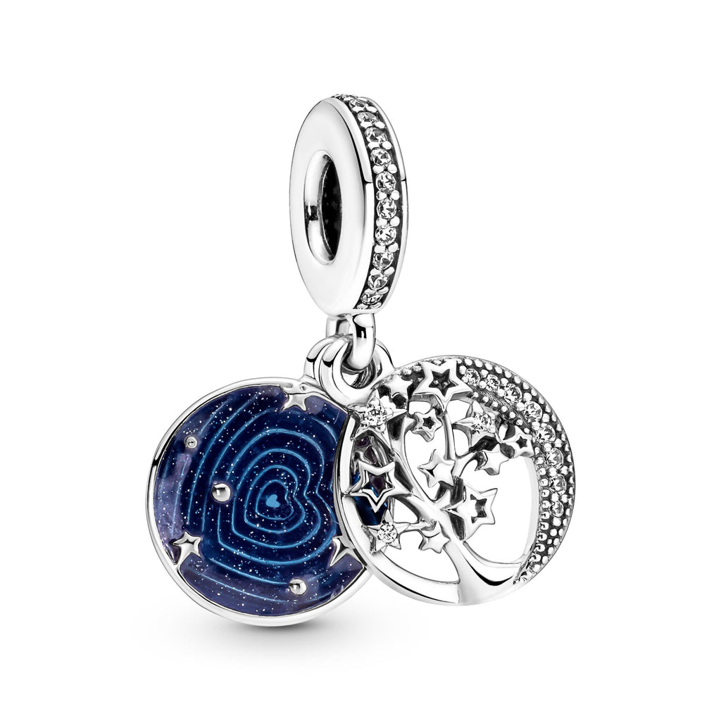Pandora Moments Charm Pendant Double Arbre & Lune de la Galaxie 799645C01