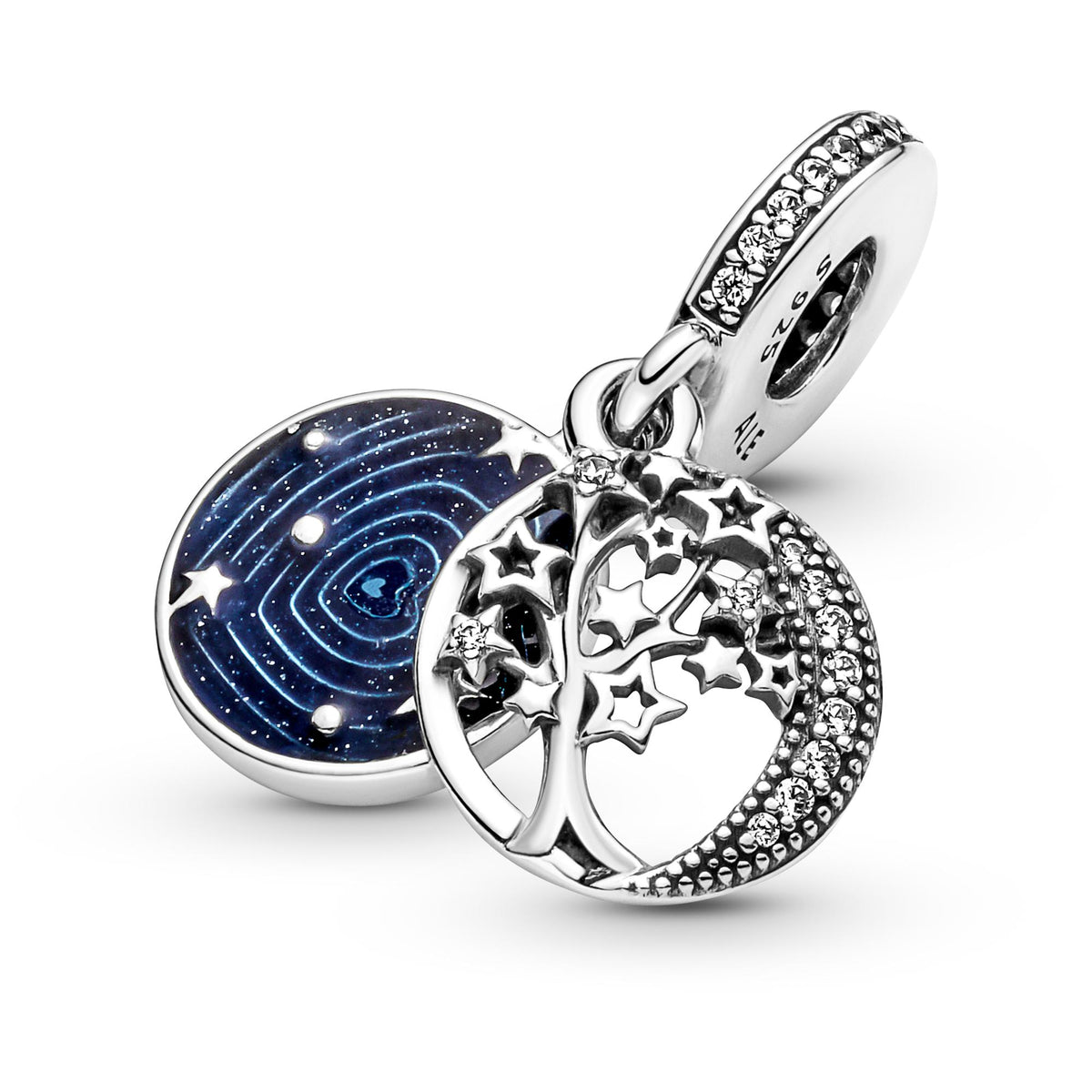 Pandora Moments Charm Pendant Double Arbre & Lune de la Galaxie 799645C01