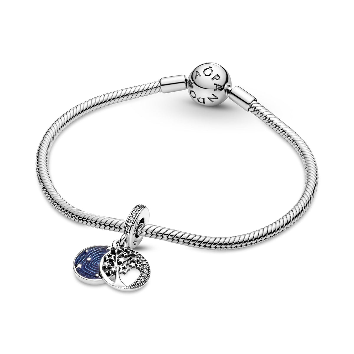 Pandora Moments Charm Pendant Double Arbre & Lune de la Galaxie 799645C01