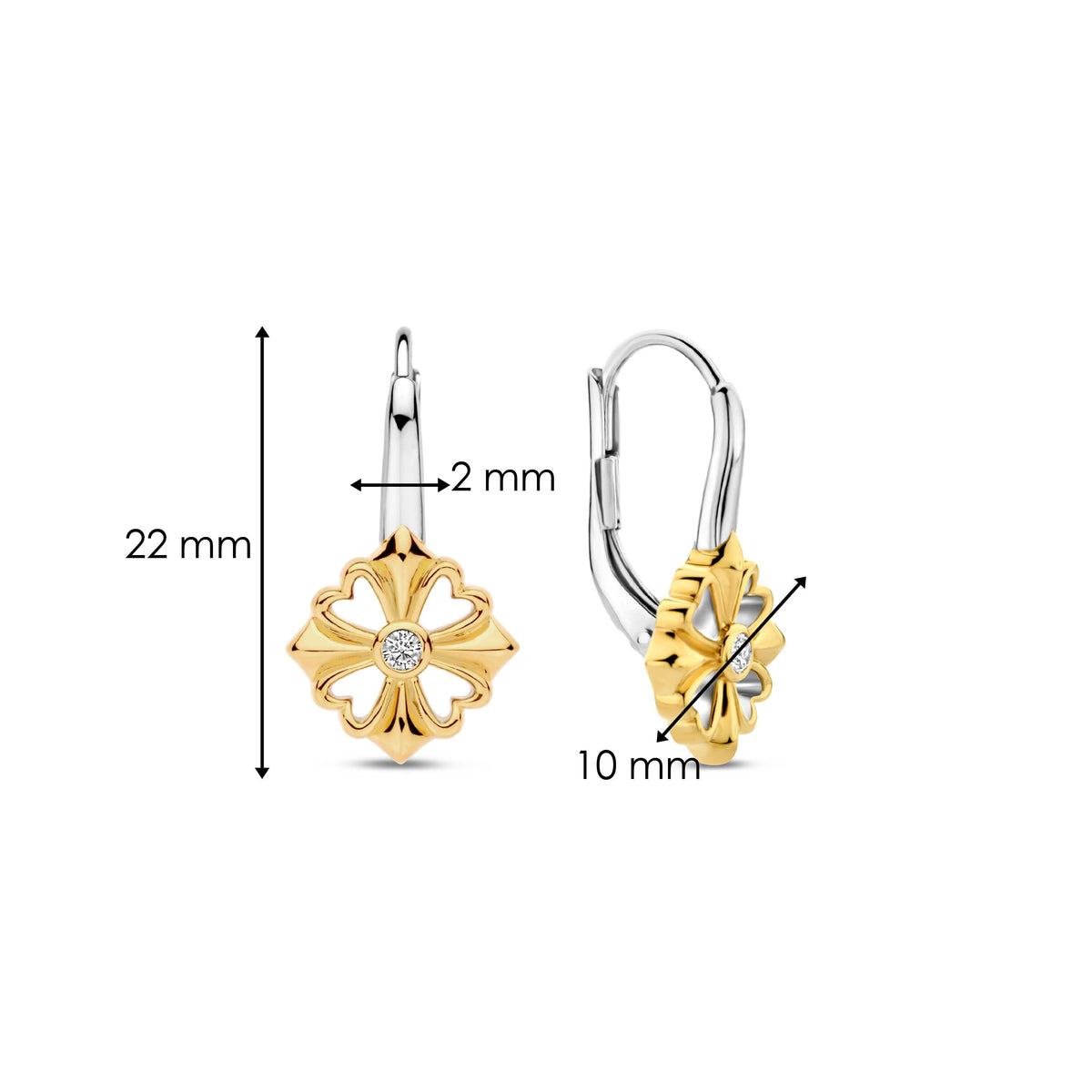 Ti Sento Milano Boucles d'oreilles pendantes Vintage 7997ZY
