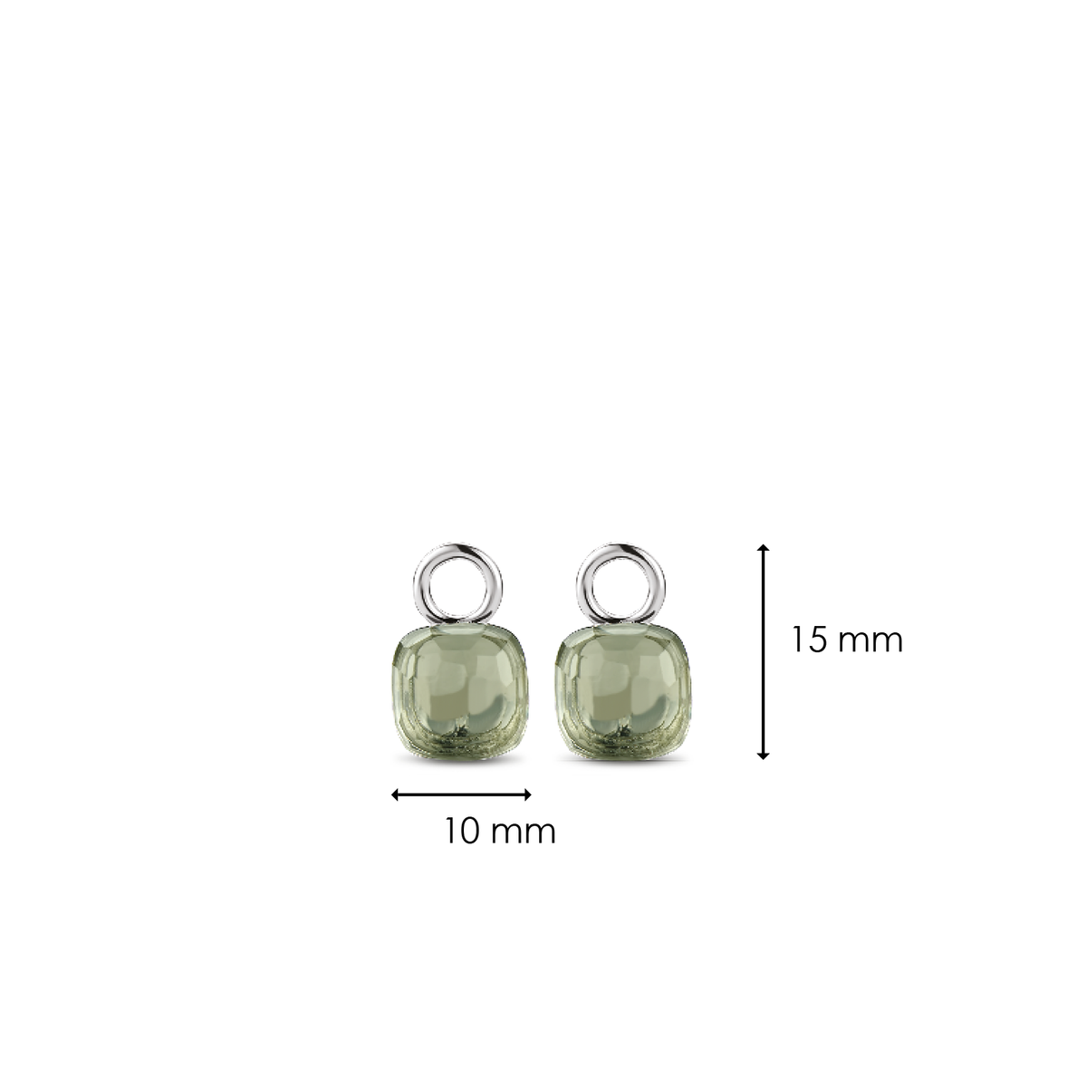 Ti Sento Milano Charm d'oreille Coussin et rectangle 9215GG