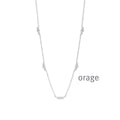 Orage Collier argent rhodié diamants de synthèse 0,45 ct BC002