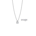 Orage Collier solitaire argent rhodié diamants de synthèse 0,36 ct BC005
