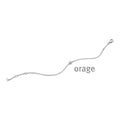 Orage Bracelet solitaire argent rhodié diamants de synthèse 0,16 ct BC008