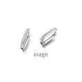 Orage Créoles allongées argent rhodié diamants de synthèse 0,18 ct BC010