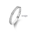 Orage Bague éternité argent rhodié diamants de synthèse 0,16 ct BC014