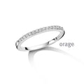 Orage Bague argent rhodié diamants de synthèse 0,15 ct BC021