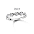 Orage Bague argent rhodié diamants de synthèse 0,31 ct BC022