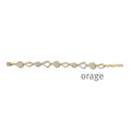 Orage Bracelet maillons organiques pavé plaqué or zircons BC028