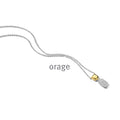 Orage Collier argent rhodié bicolore zircons BC031