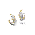 Orage Boucles d'oreilles plaqué or zircons BC047