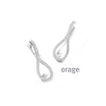 Orage Créoles organiques argent rhodié zircons BC050