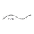 Orage Bracelet rivière argent rhodié zircons BC054