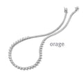 Orage Collier rivière ovale argent rhodié zircons BC055