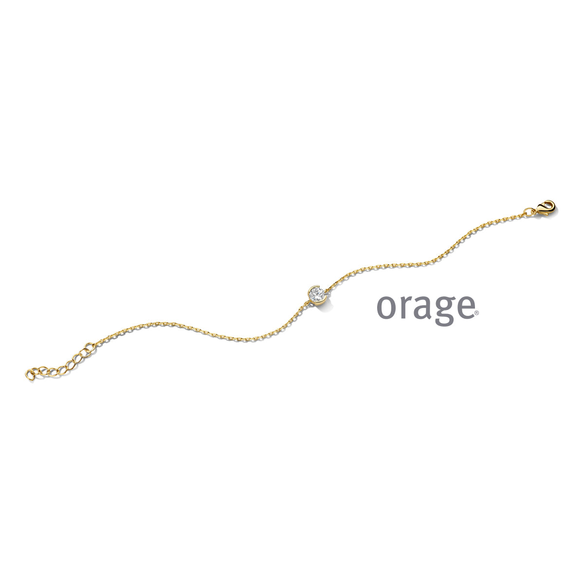 Orage Bracelet solitaire plaqué or BC056