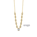 Orage Collier plaqué or zircons BC057