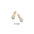 Orage Boucles d'oreilles plaqué or zircons BC059