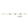 Orage Bracelet pavé trois motifs plaqué or zircons BC068