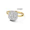 Orage Bague pavée plaqué or zircons BC069