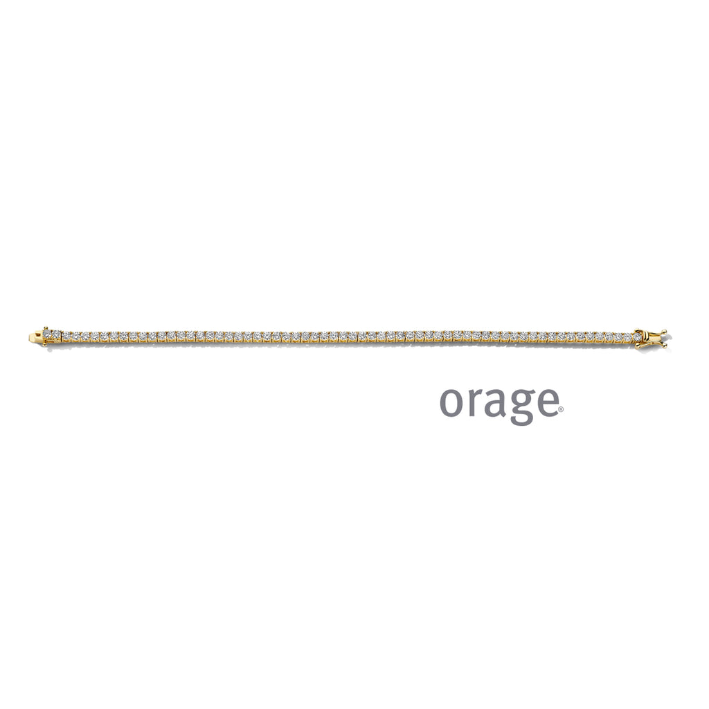 Orage Bracelet rivière plaqué or zircons BC079