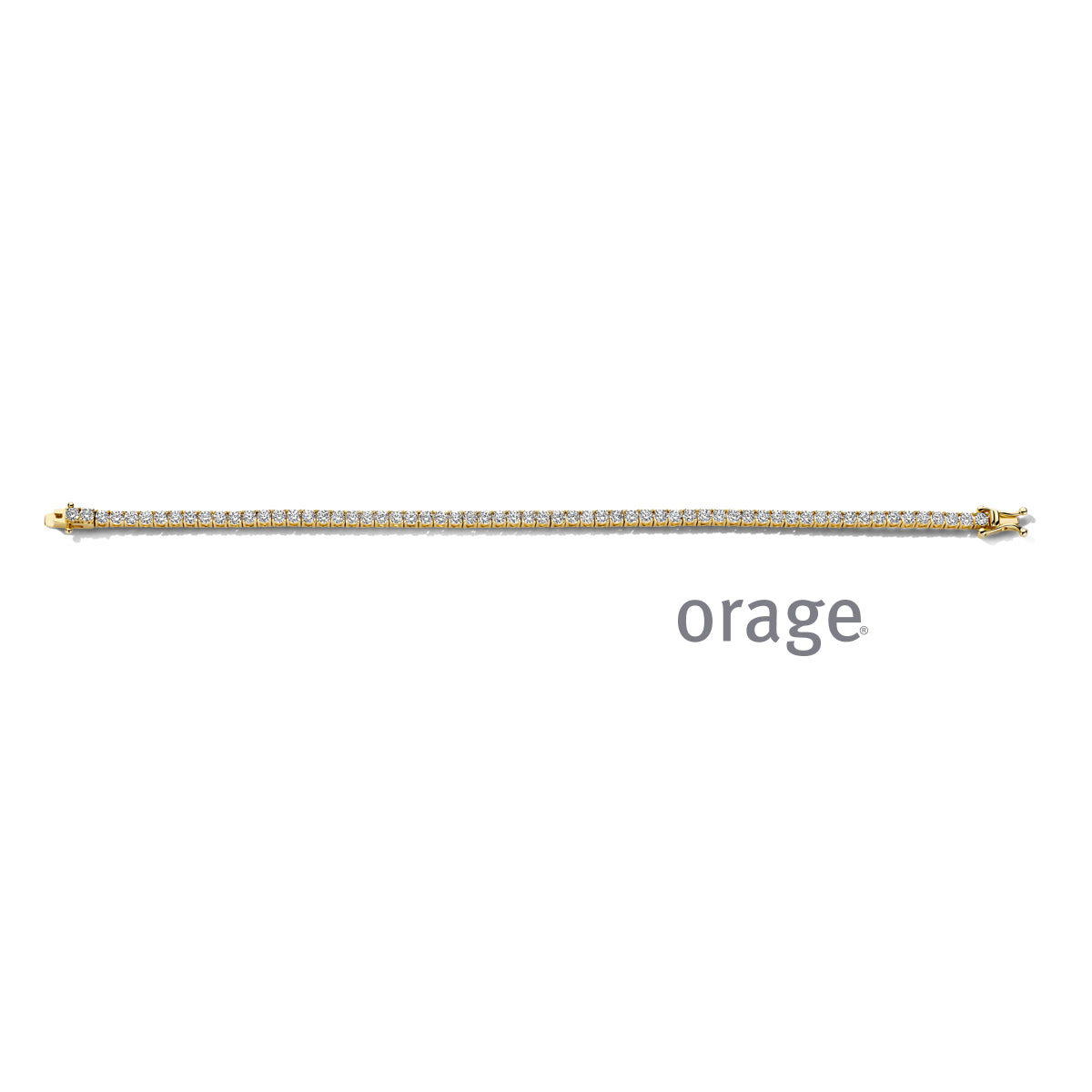 Orage Bracelet rivière plaqué or zircons BC079