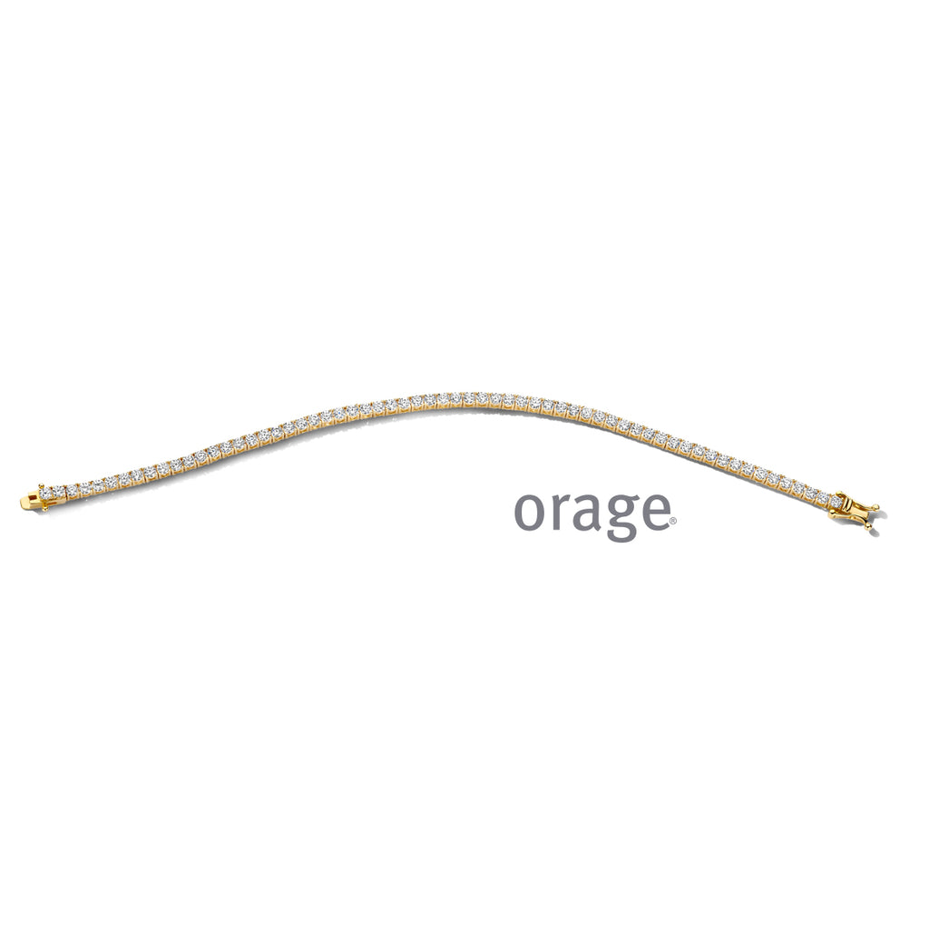 Orage Bracelet rivière plaqué or zircons BC079