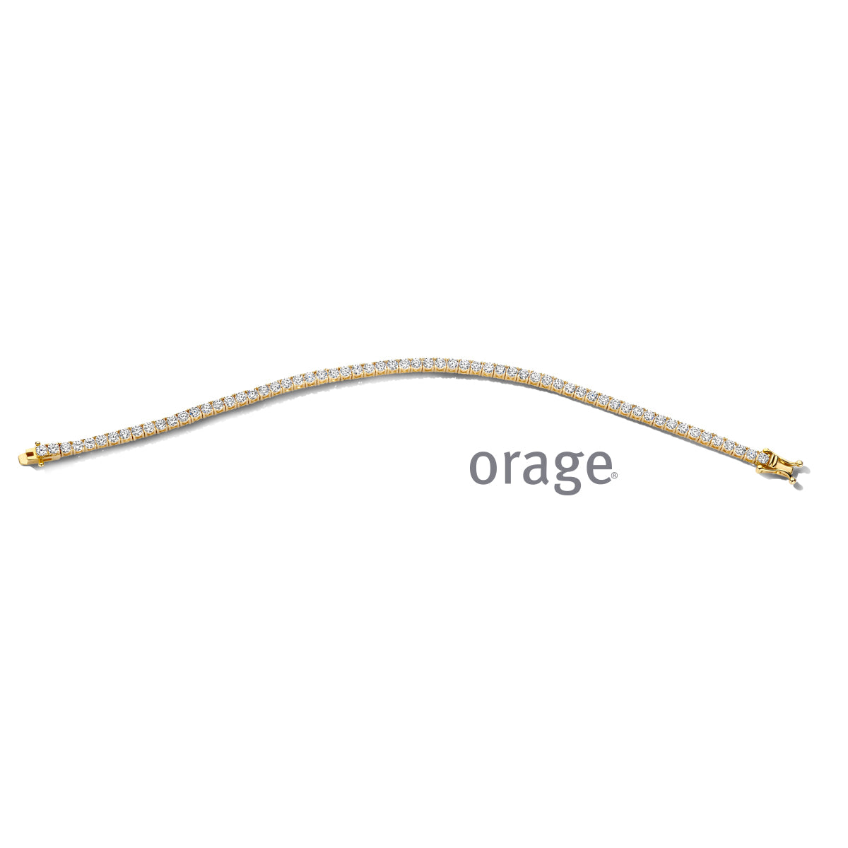 Orage Bracelet rivière plaqué or zircons BC079
