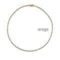 Orage Collier rivière plaqué or zircons BC080
