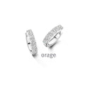 Orage Créoles argent rhodié zircons BC088