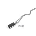 Orage Collier homme acier noir BC104