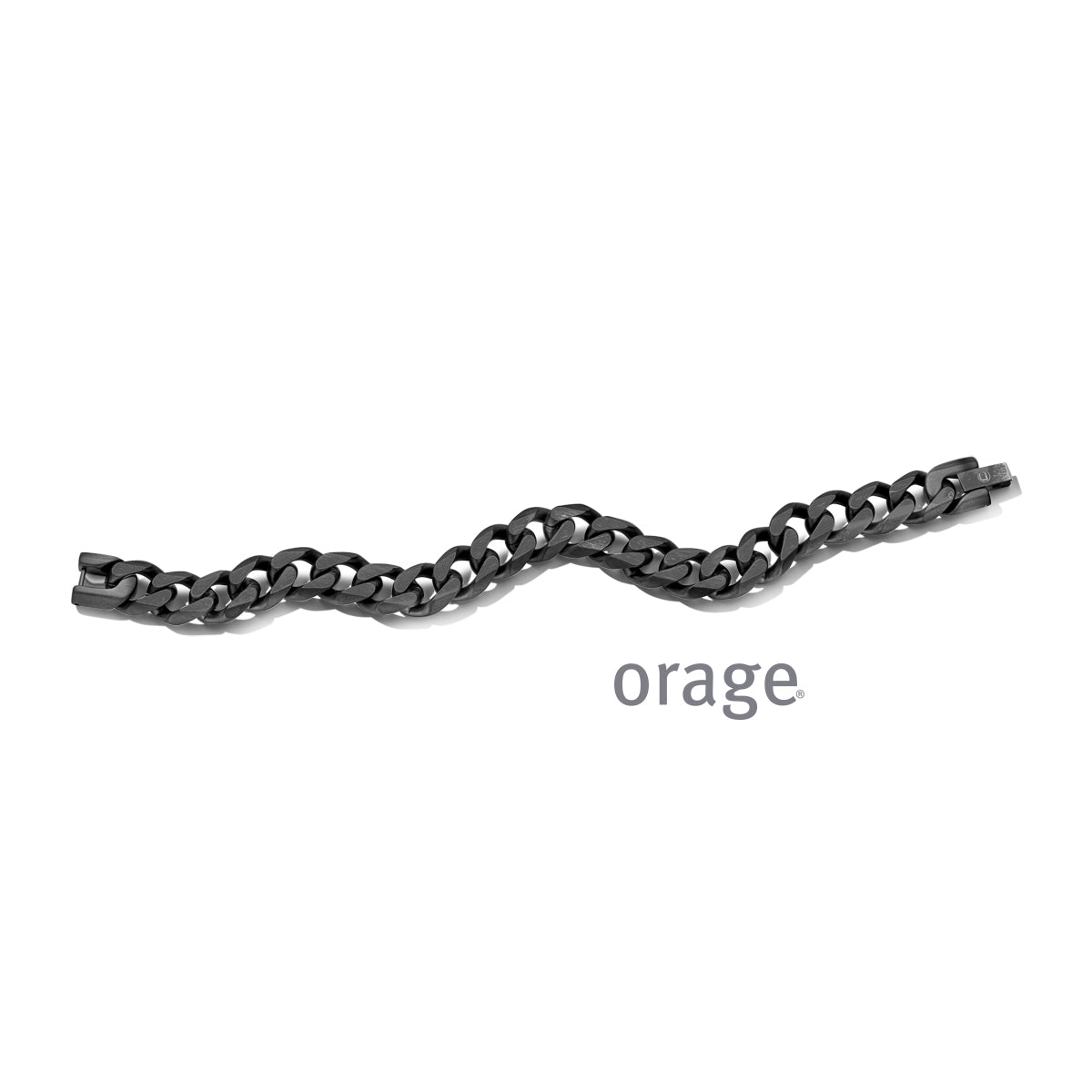 Orage Bracelet homme acier noir BC109