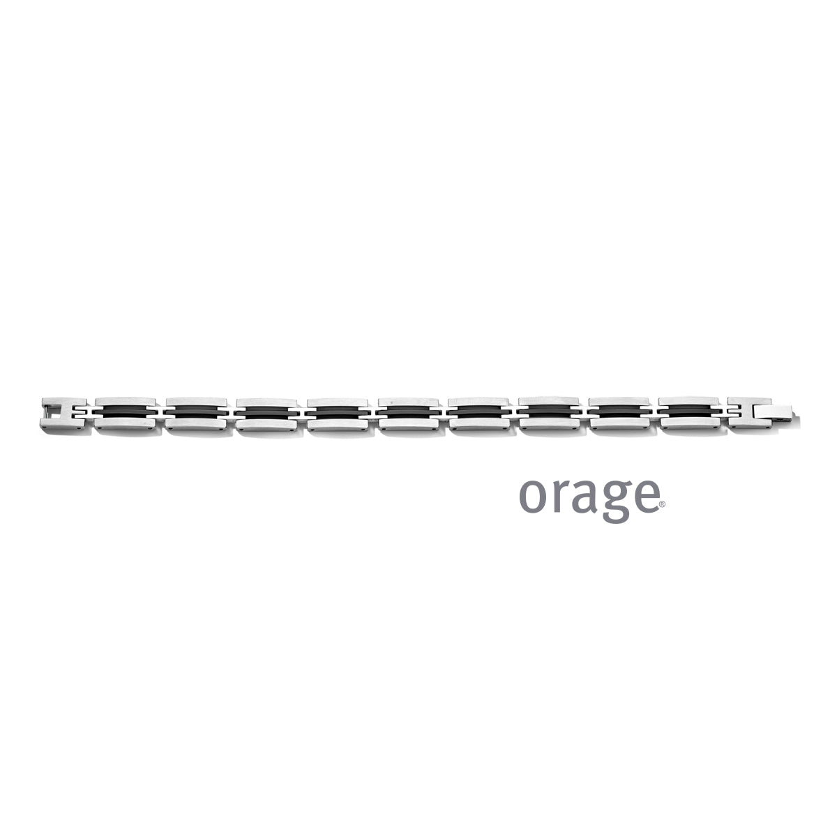 Orage Bracelet homme acier noir BC111