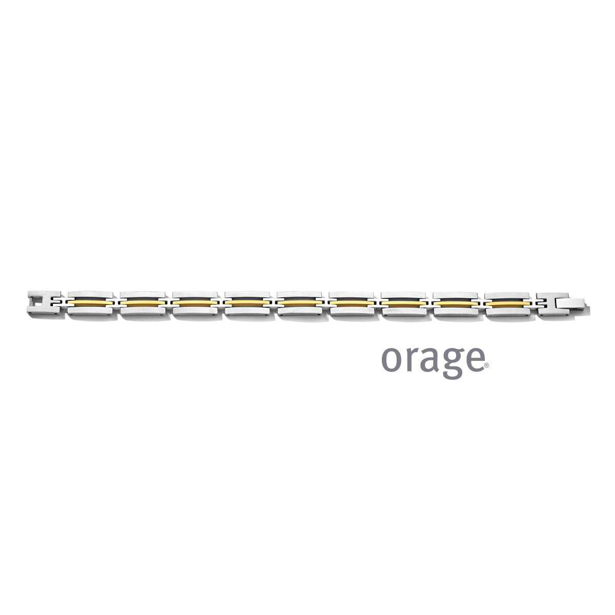 Orage Bracelet homme acier bicolore BC112