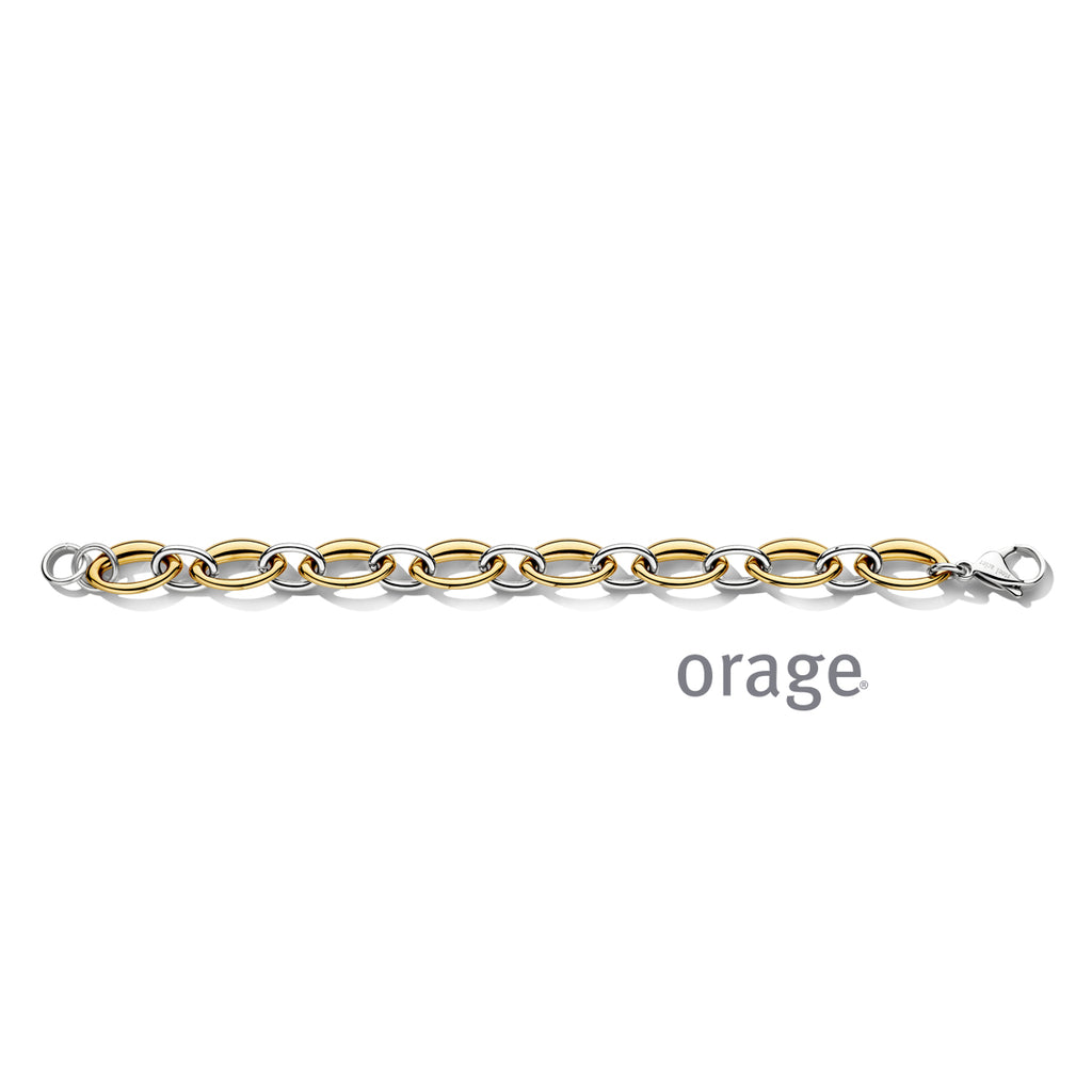Orage Bracelet maillons acier bicolore BC113
