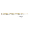 Orage Bracelet maillons organiques acier doré BC120