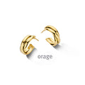 Orage Boucles d'oreilles acier doré BC124