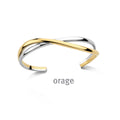 Orage Bracelet esclave acier bicolore BC126