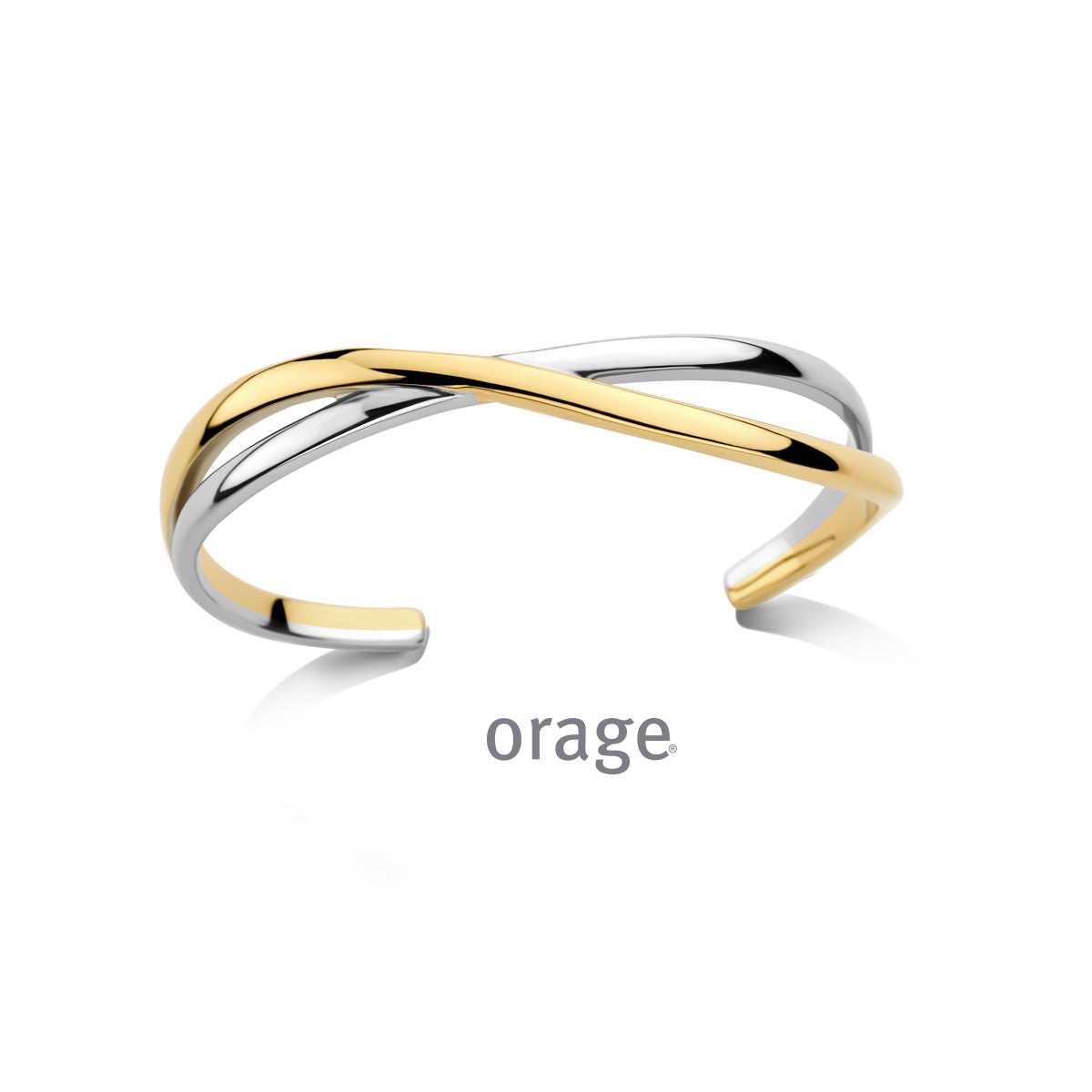 Orage Bracelet esclave acier bicolore BC126