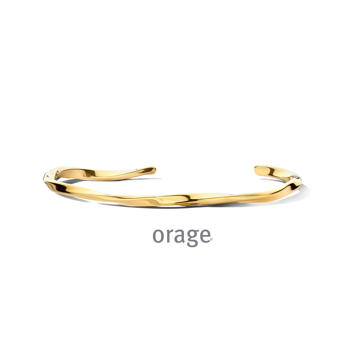 Orage Bracelet esclave acier doré BC128